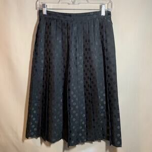 Vintage Peters & Ashley Pleated Black Polka Dot Skirt